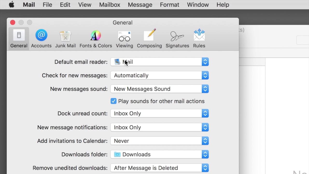 change mac from using email for texting